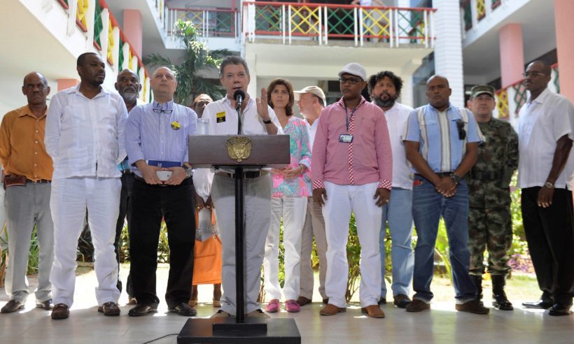 President Juan Manuel Santos in San Andres