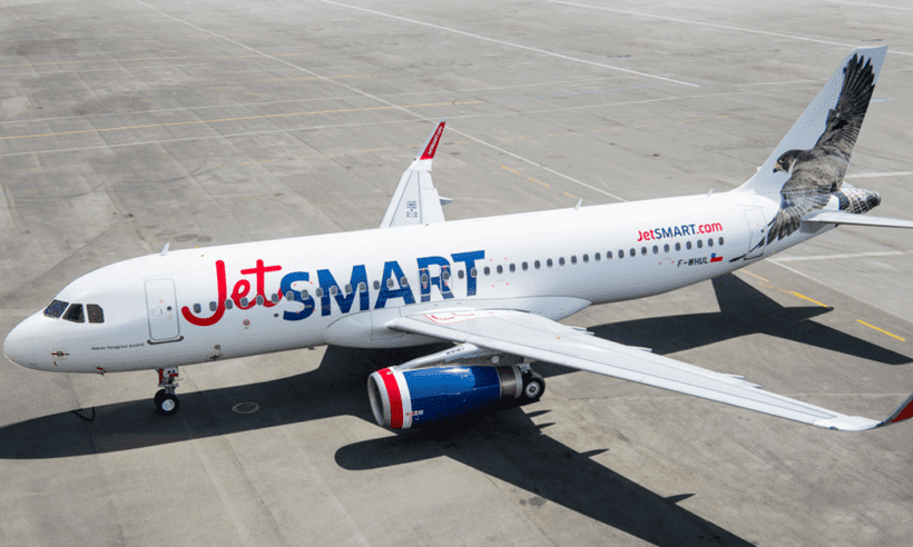 JetSmart jet on the runway.