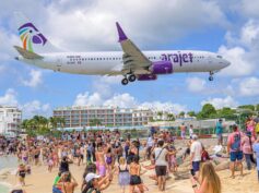Arajet approach at Princess Juliana International Airport in St. Maarten