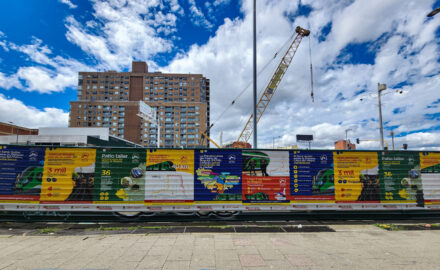 A construction site for the Bogota Metro on Calle 72 and Avenida Caracas. (Photo credit: Jared Wade, January 2023)