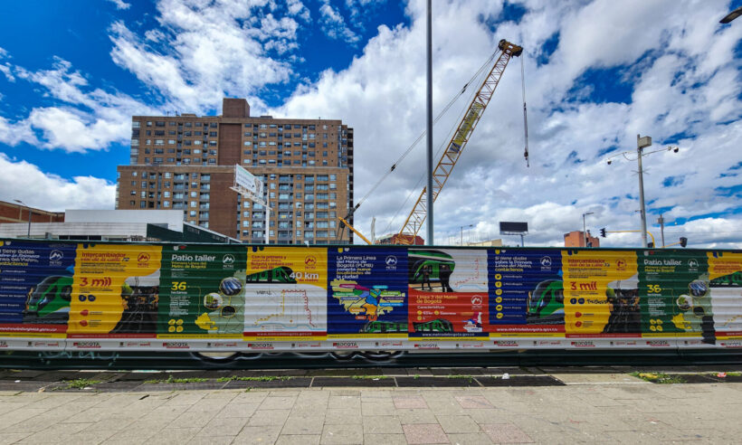 A construction site for the Bogota Metro on Calle 72 and Avenida Caracas. (Photo credit: Jared Wade, January 2023)