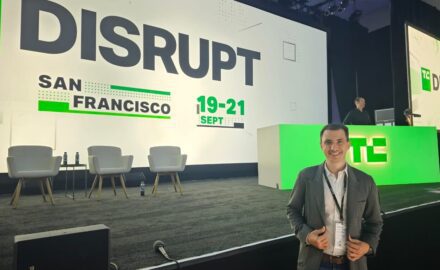 Manolo Constain, manager of the services sector at Invest Pacific, at TechCruch Disrupt in San Francisco. (Photo credit: Invest Pacific)