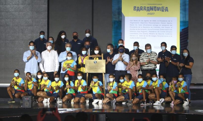 A press photo released by PanAm Sports in August 2021 when Barranquilla was named host of the 2027 games. (Credit: PanAm Sports)