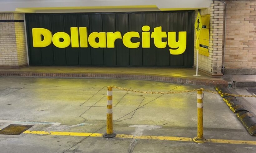 Dollarcity signage at El Tesoro mall in Medellín. (Photo credit: Loren Moss)