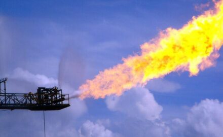 Natural gas well. (Photo credit: Ken Doerr)