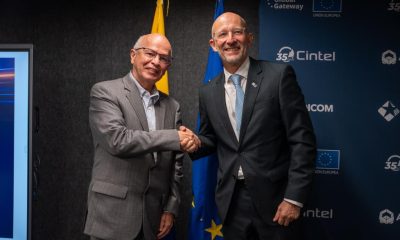 CINTEL's Manuel Martinez (left)0 with the EU's François Roudié.
