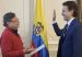 Daniel Quintero and President Gustavo Petro during the swearing-in ceremony of the new health superintendent. Photo courtesy of the Presidency of Colombia.