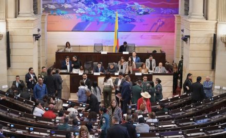 Members of Colombia’s House of Representatives attend a legislative session in Bogotá. Photo courtesy of the House of Representatives of Colombia.