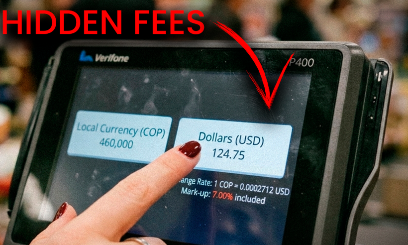 Unconscionable bank fees prey on the gullible traveler.