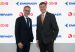 Adrian Neuhauser (l) of Abra Group and Arjan Meijer of Embraer.