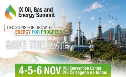Save the Date banner for the IX Oil, Gas and Energy Summit 2026. The event will take place from November 4 to 6, 2026 at the Convention Center in Cartagena de Indias, Colombia. Theme: Decisions for Growth, Energy for Progress.