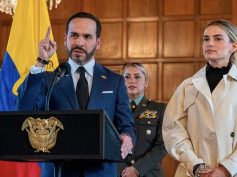 President Abelardo de la Espriella and first lady Ana Lucía Pineda during the declaration of Colombia’s economic emergency. Photo courtesy of the Presidency of Colombia.