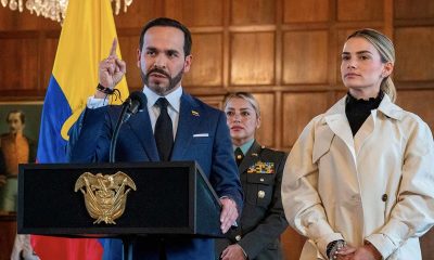 President Abelardo de la Espriella and first lady Ana Lucía Pineda during the declaration of Colombia’s economic emergency. Photo courtesy of the Presidency of Colombia.