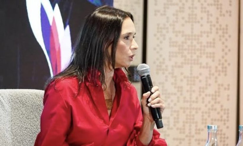 María Consuelo Araújo attends the “Proyecto Colombia: Construir el País Juntos” event organized by Grupo PRISA on August 5, 2026. Photo courtesy of the Cámara Colombiana de la Infraestructura.