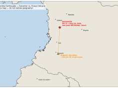 The epicenter was 110km below the hamlet of San José del Palmar, Chocó.