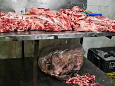 The police seized meat unfit for consumption.