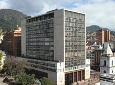 The main headquarters building of the Banco de la República in downtown Bogotá.