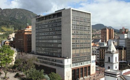 The main headquarters building of the Banco de la República in downtown Bogotá.