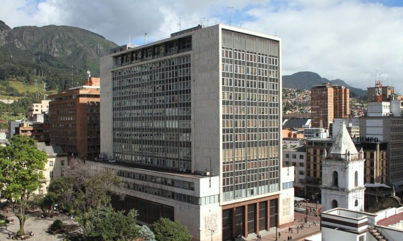 The main headquarters building of the Banco de la República in downtown Bogotá.