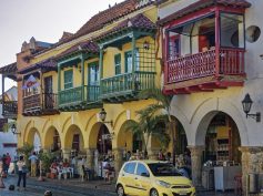 Cartagena's Bocagrande skyline showing beachfront hotel towers