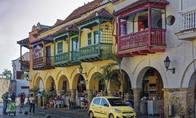 Cartagena's Bocagrande skyline showing beachfront hotel towers