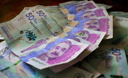 Colombian 50,000-peso banknotes