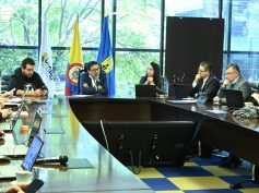 Javier Pava Sanchez speaks during a meeting at UNGRD headquarters in Bogota.