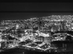 Manizales, Colombia skyline at night