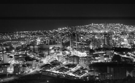 Manizales, Colombia skyline at night