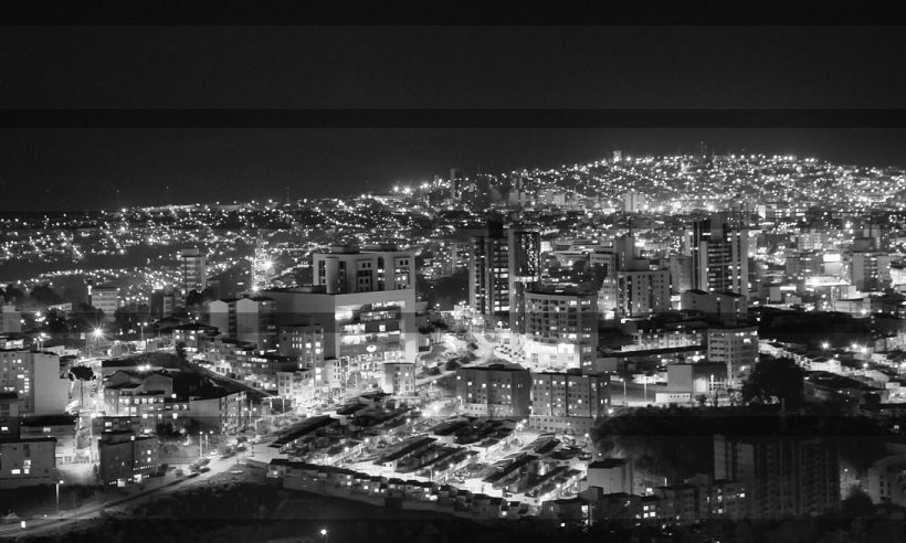 Manizales, Colombia skyline at night