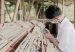 Geologist logging drill core samples at Outcrop Silver's Santa Ana project