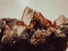 Close-up of a quartz mineral ore specimen