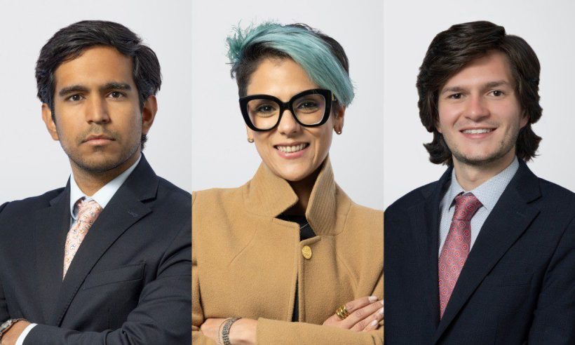 At Holland & Knight, partner María Juliana Saa (above center) led the representation of FDN, J.P. Morgan and MUFG, supported by associate Juan Felipe Alonso (above left) and law clerk Santiago Osorio (above right).