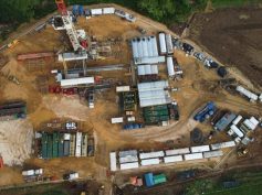 Aerial view of the Encantado-1X drill site at NG Energy's Sinu-9 block in Colombia.